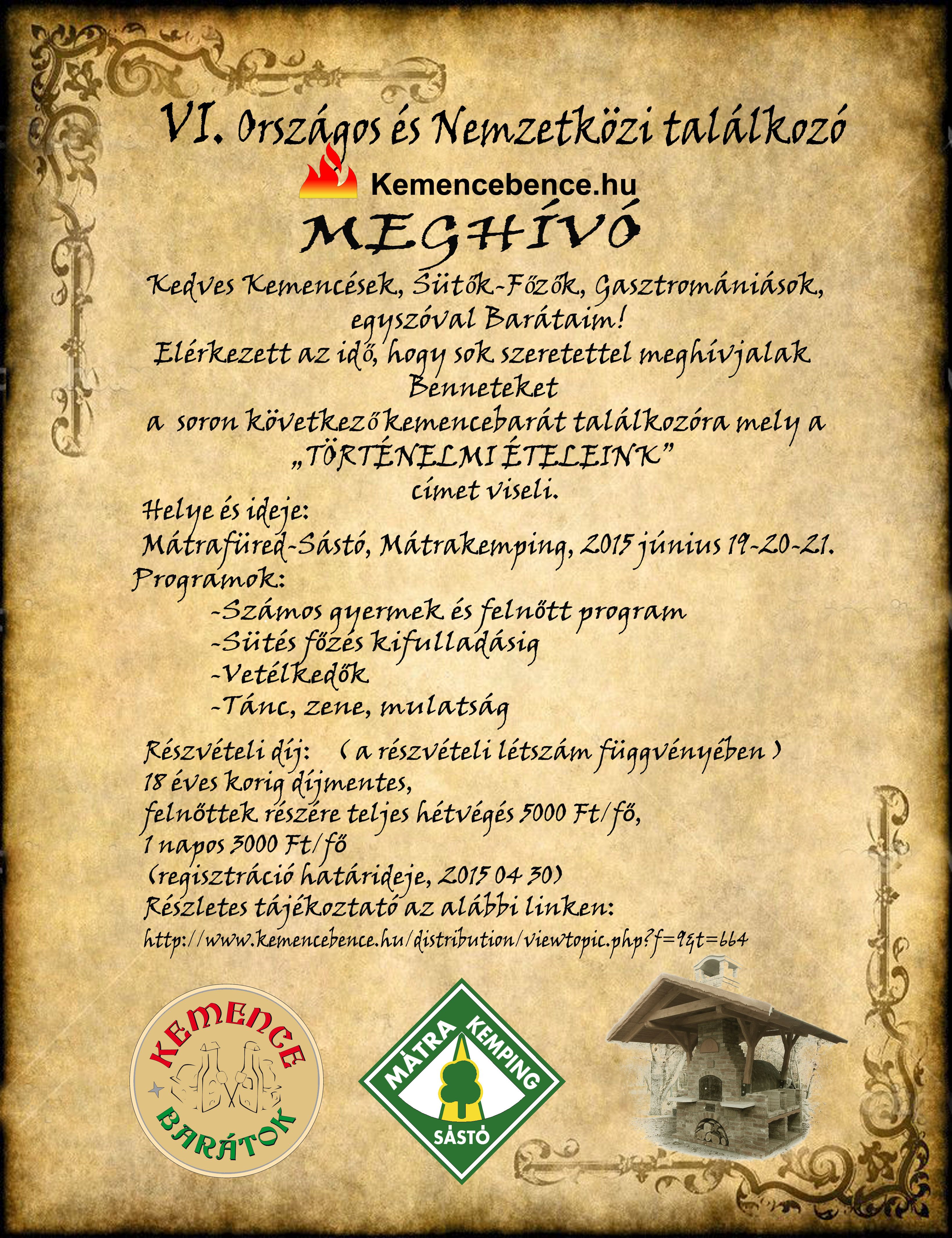 VI. Országos és Nemzetközi Kemencebence.hu Kemencebaráti találkozó 1
